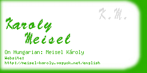 karoly meisel business card